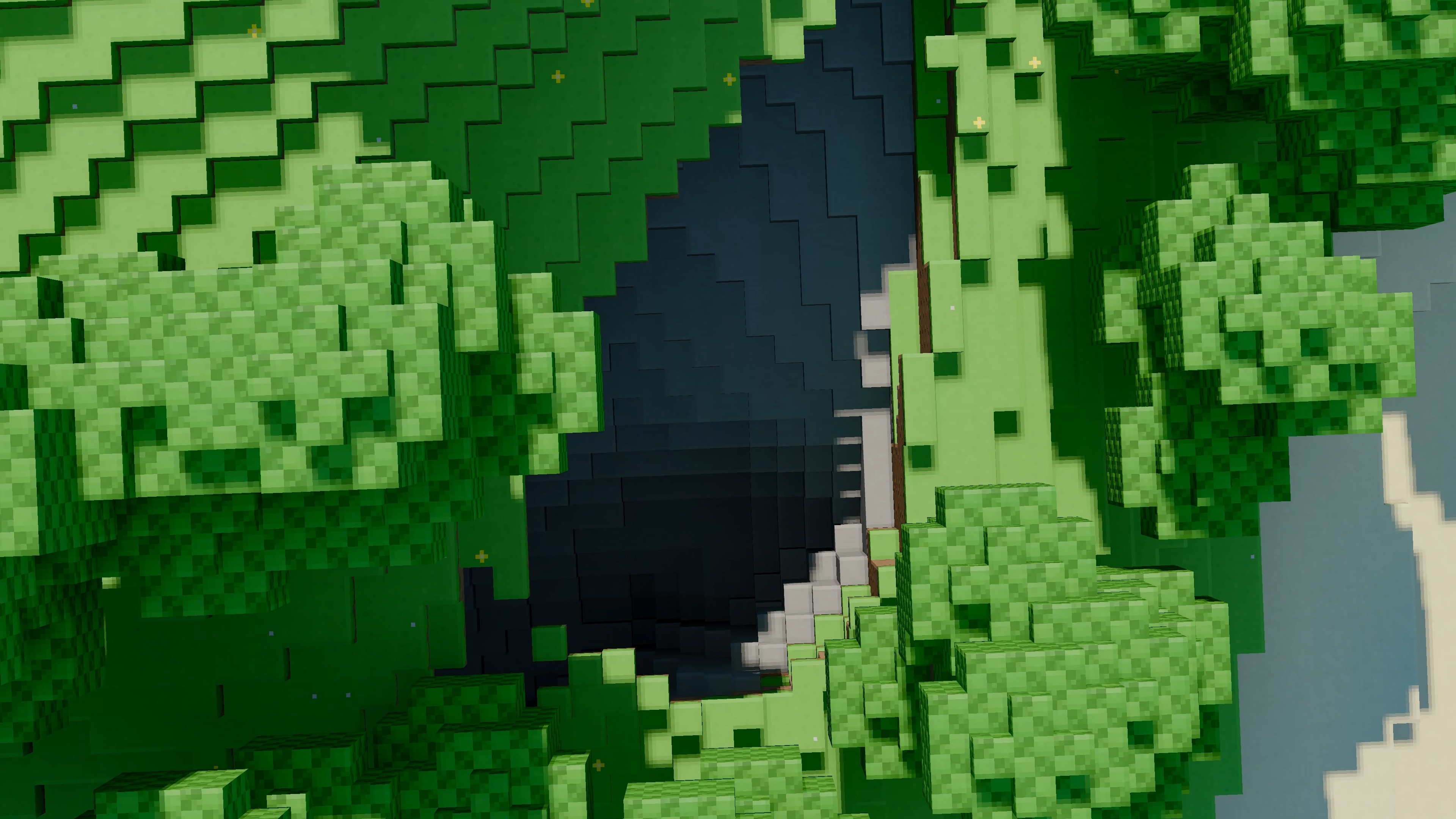 Looking out from a cave entrance